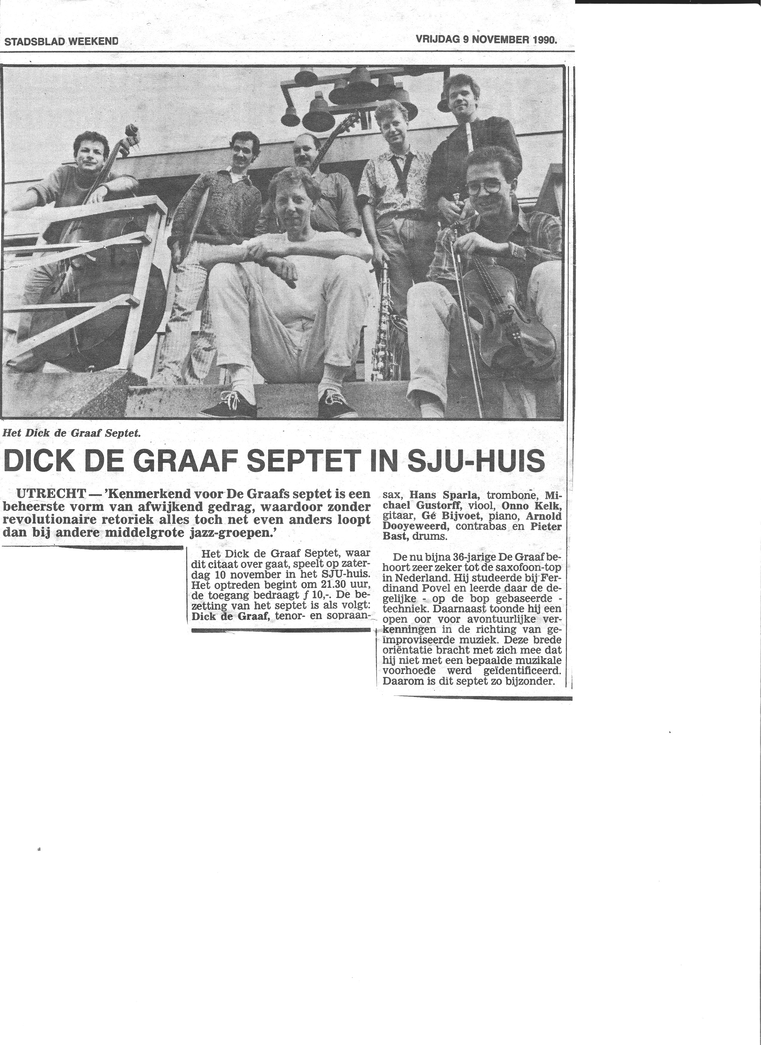 Dick de Graaf Septet SJU-HUIS